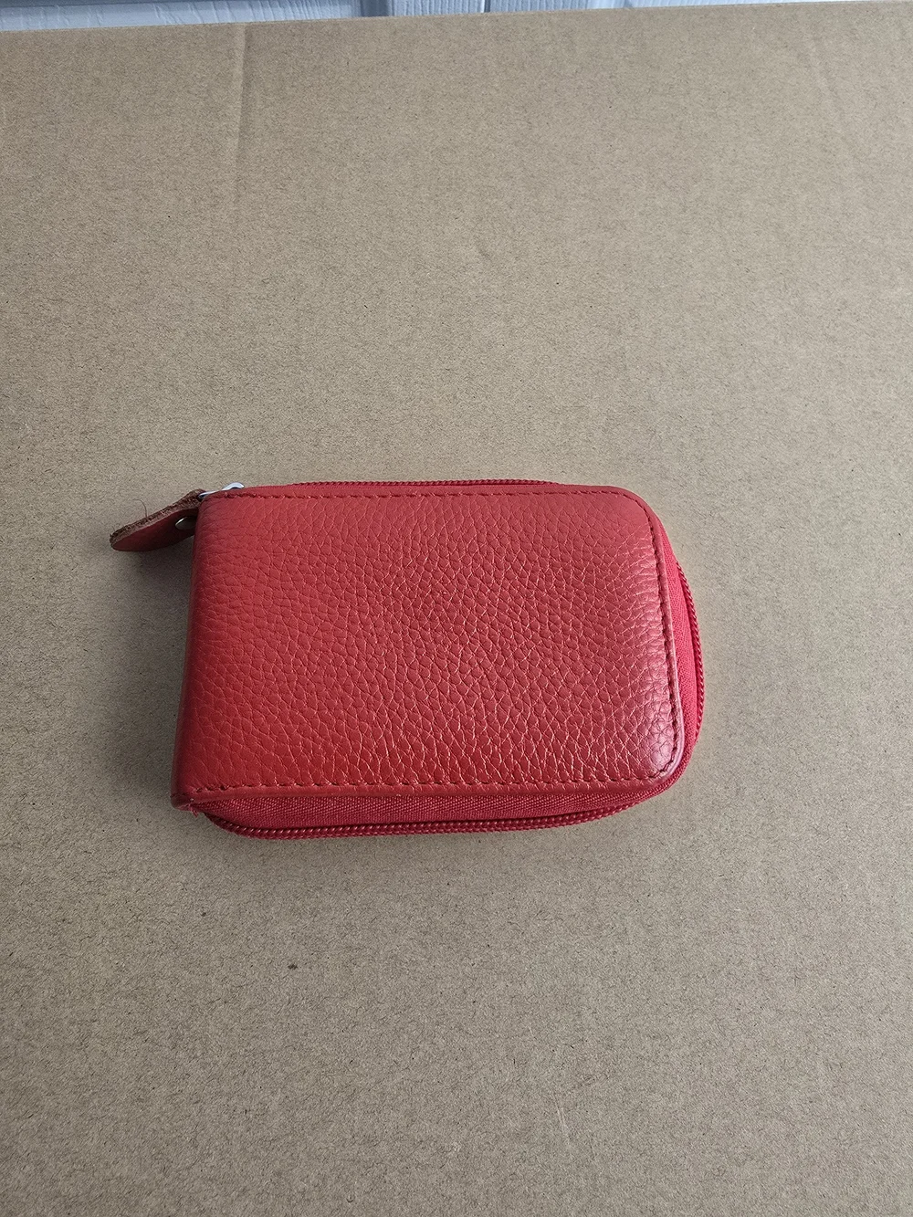 Red Zip Wallet Case with ID Window -